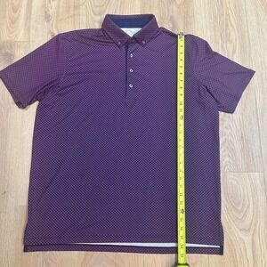 Men's Greyson Polo Purple Geometric Print  Polo See Photos For Measurments‎